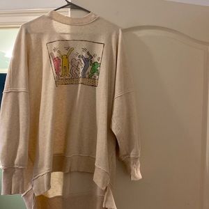 Aerie sweatshirt, cream color, oversized size M